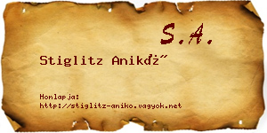 Stiglitz Anikó névjegykártya